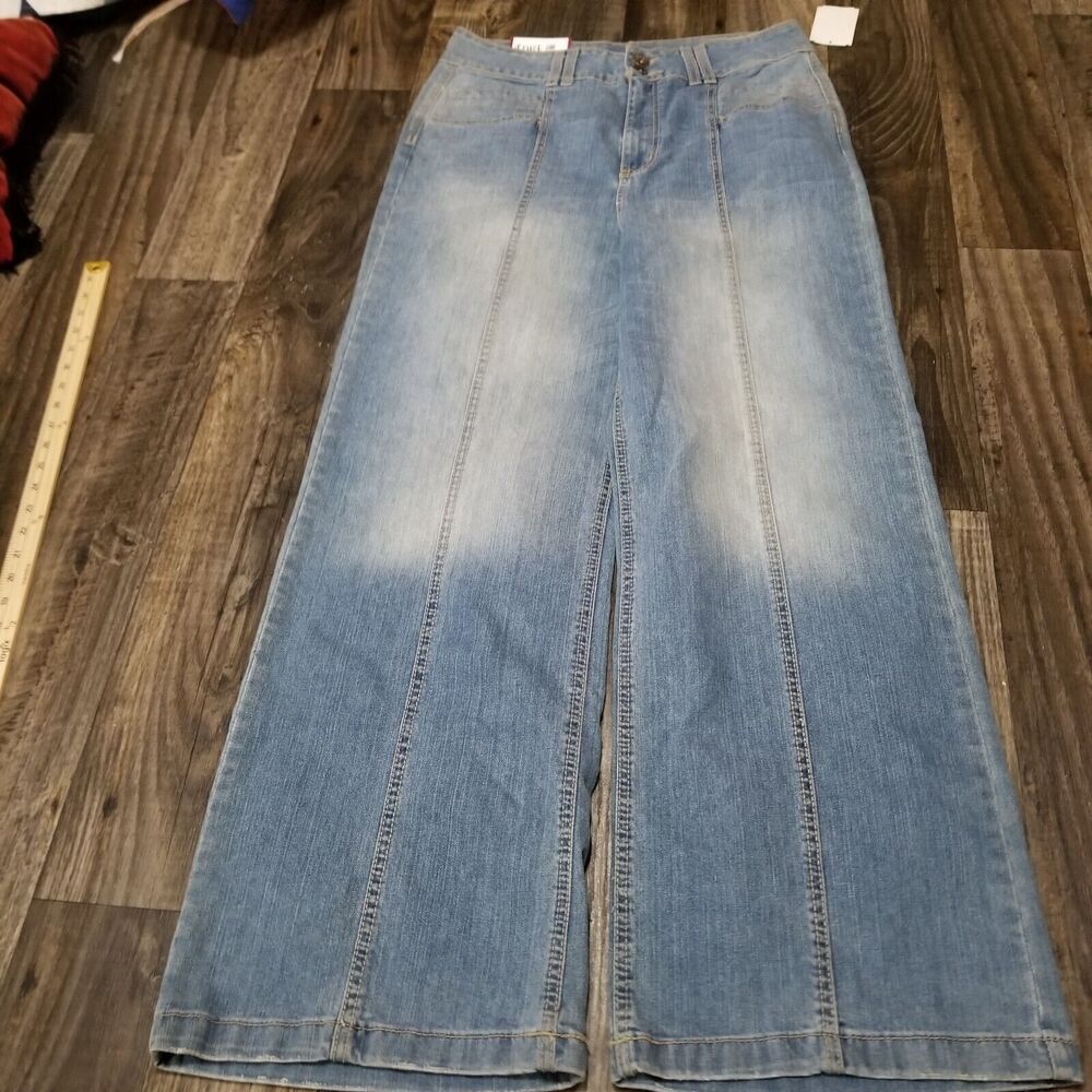 Cruel Denim‎ Ladies Wide Leg Light Stonewash Jeans 34/17r